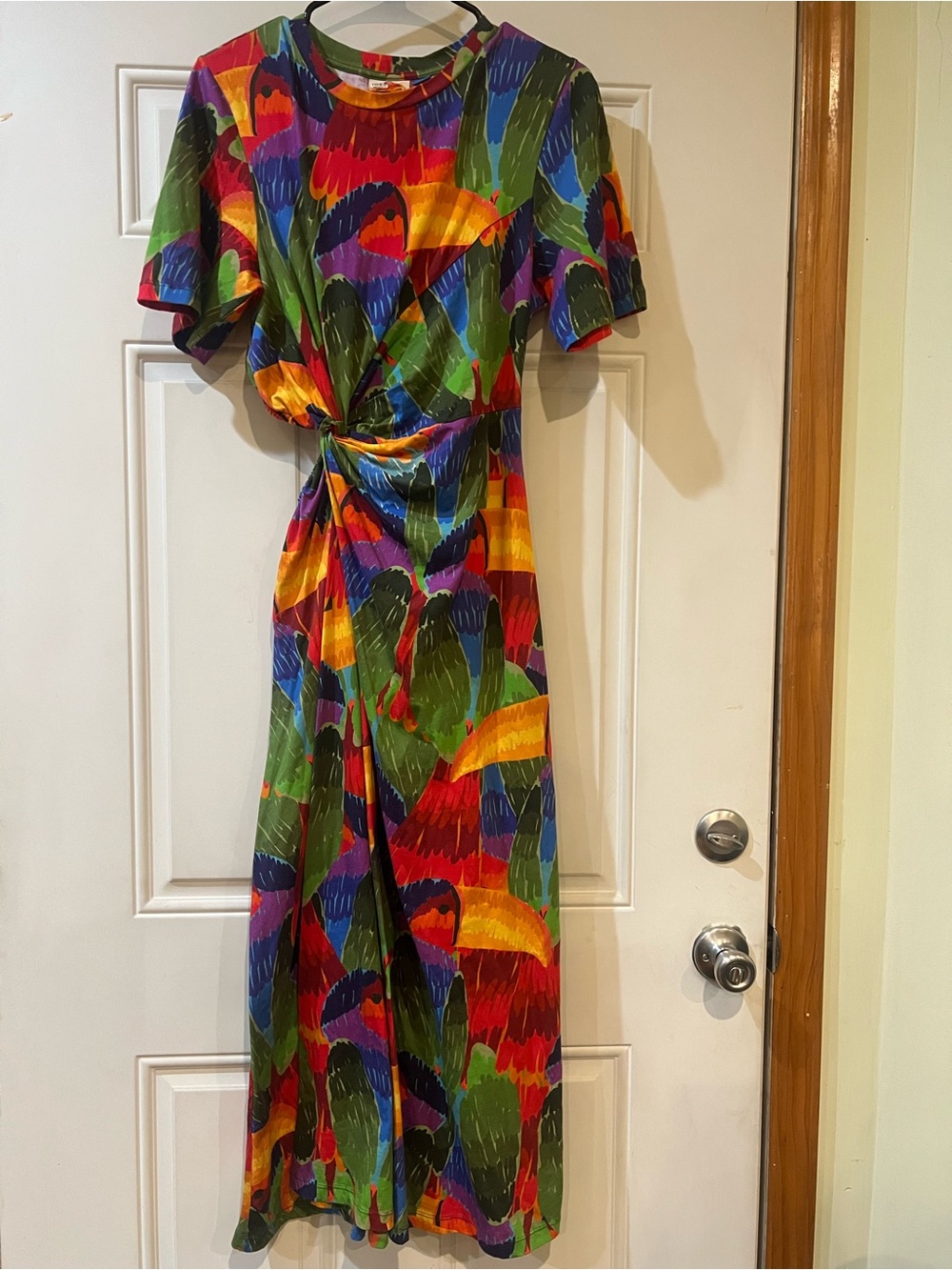 Farm Rio x Anthropologie Multicolor Knot-Waist Maxi Dress Size Small